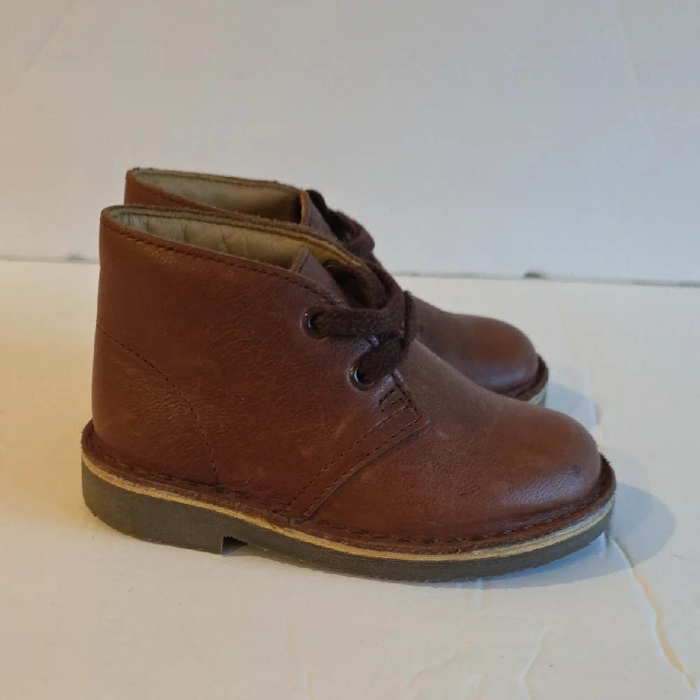 Clarks Desert Bootie Brown Kids Boots Rare Discontinued Size 6